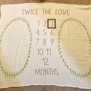 Twin Month Milestone Baby Blanket